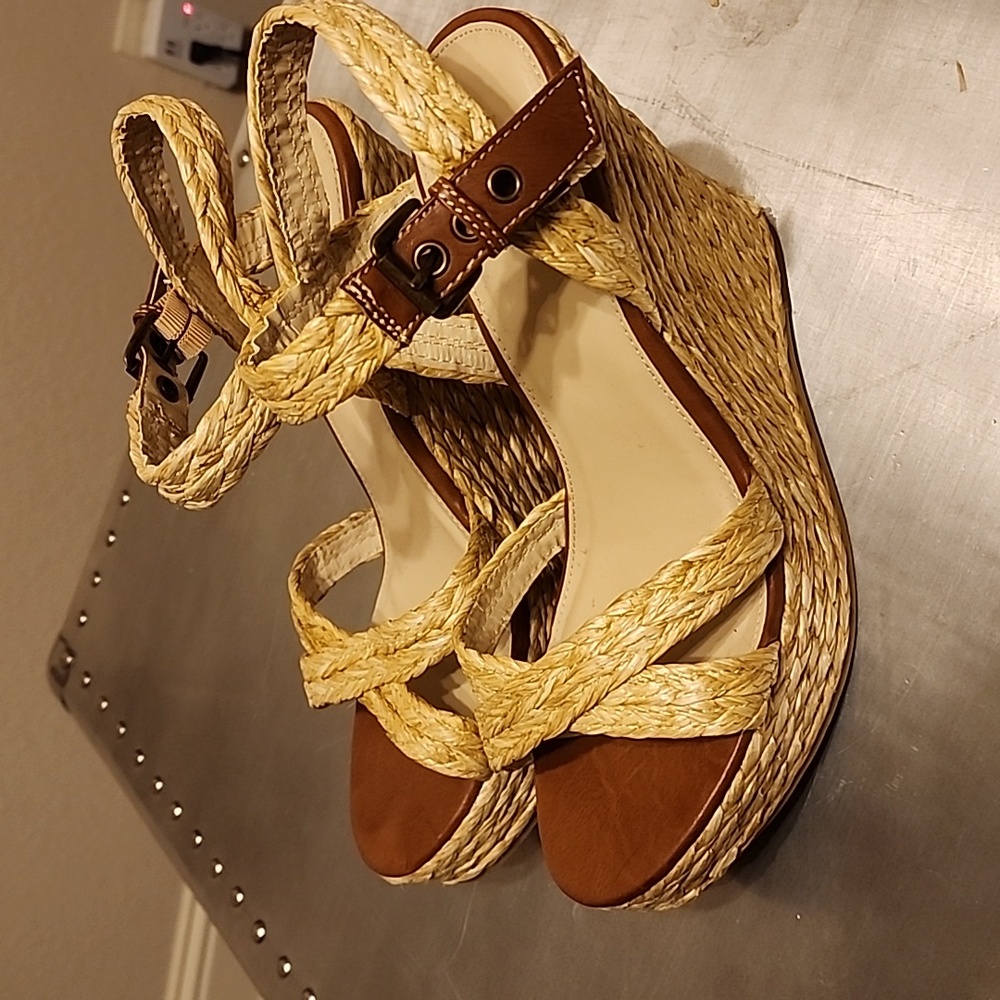 MIA Raffia Platform Wedged sandal